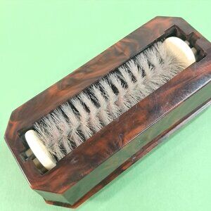 Vintage Table Crumb sweeper lint brush silent butler tortoiseshell bakelite